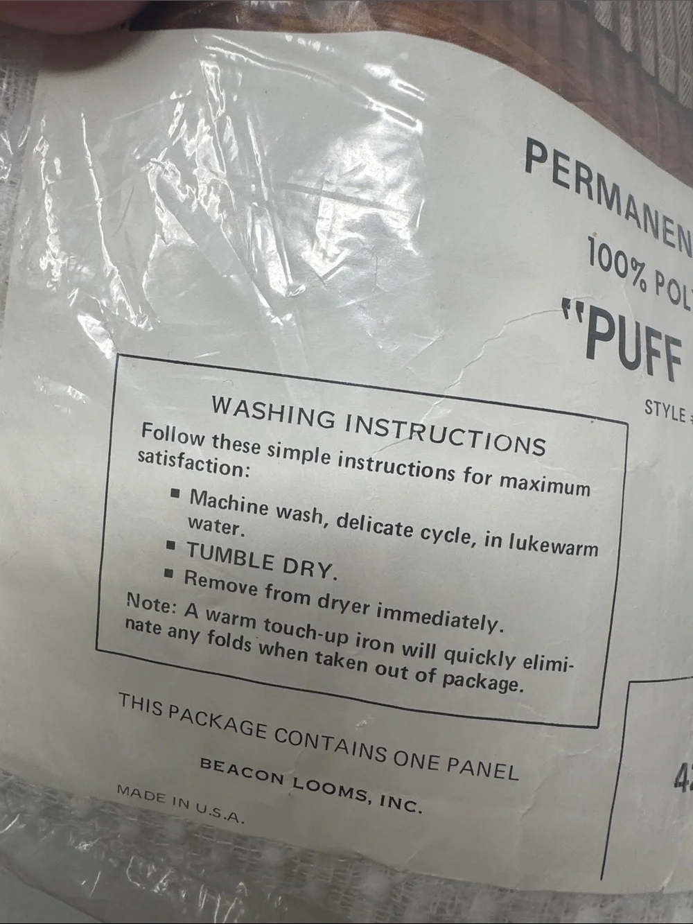BEACON LOOMS INC packaging has